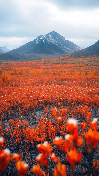 红色高山花海