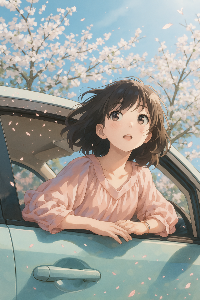樱花与少女