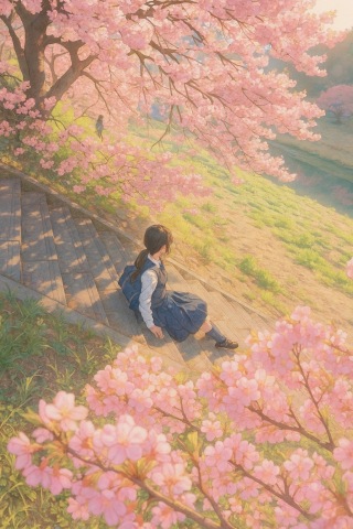 樱花与少女