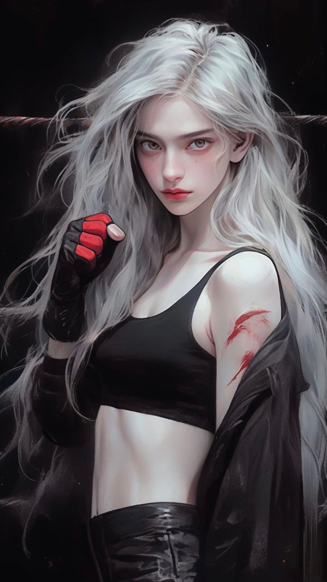 性感金髮美女拳手