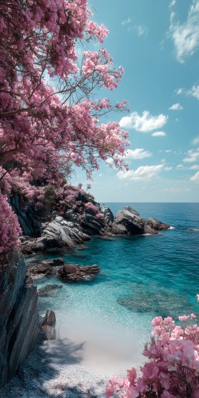 花开海畔，静谧时光