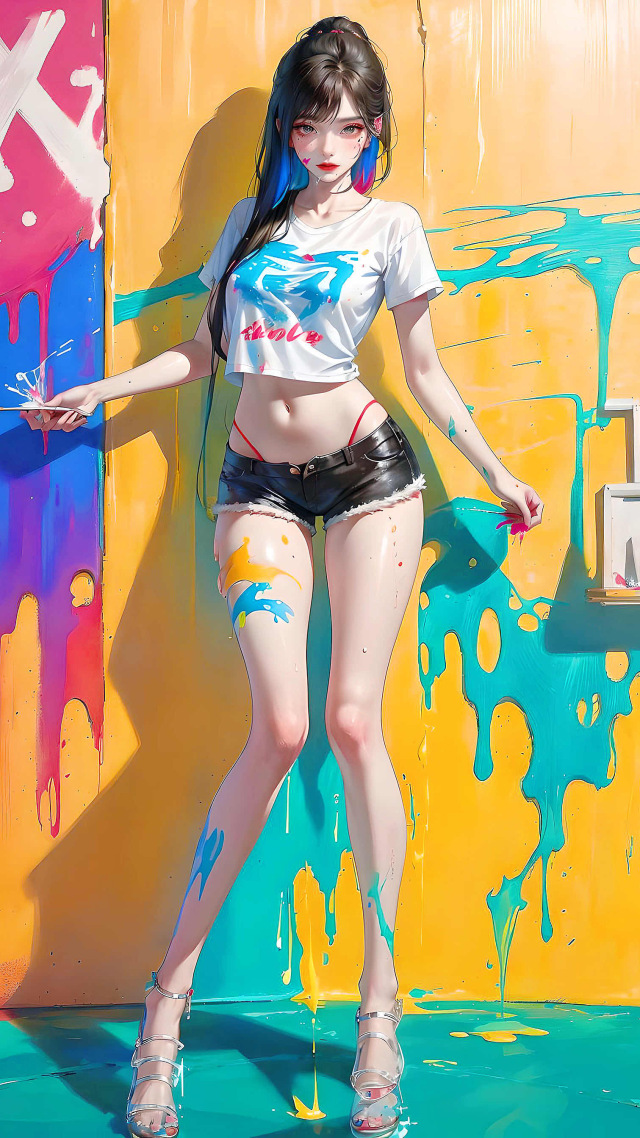 彩绘美女