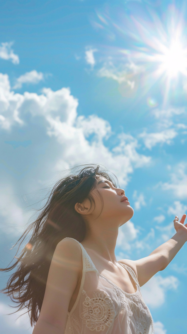晴空下的小美