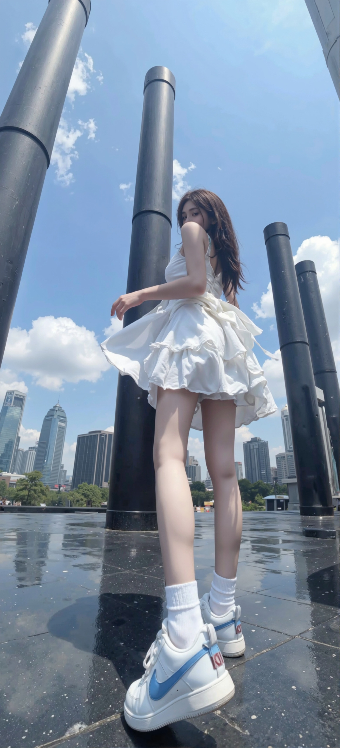 美女背影