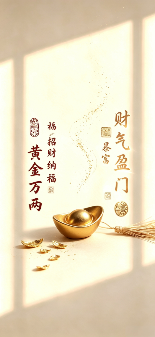 财气盈门手机壁纸