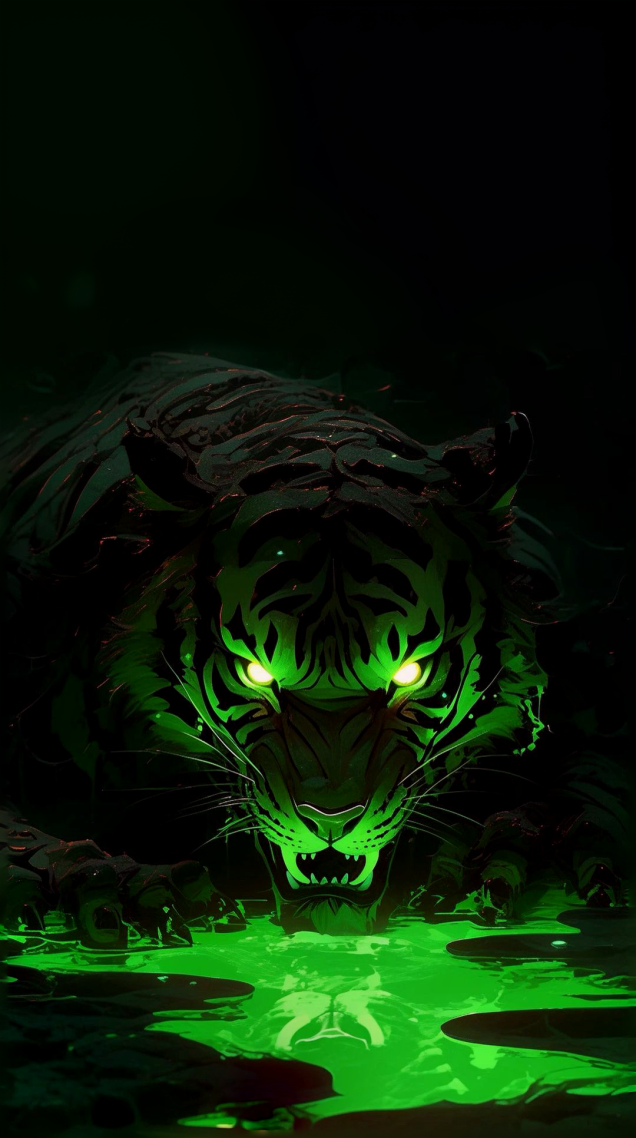 绿魔猛虎超燃壁纸