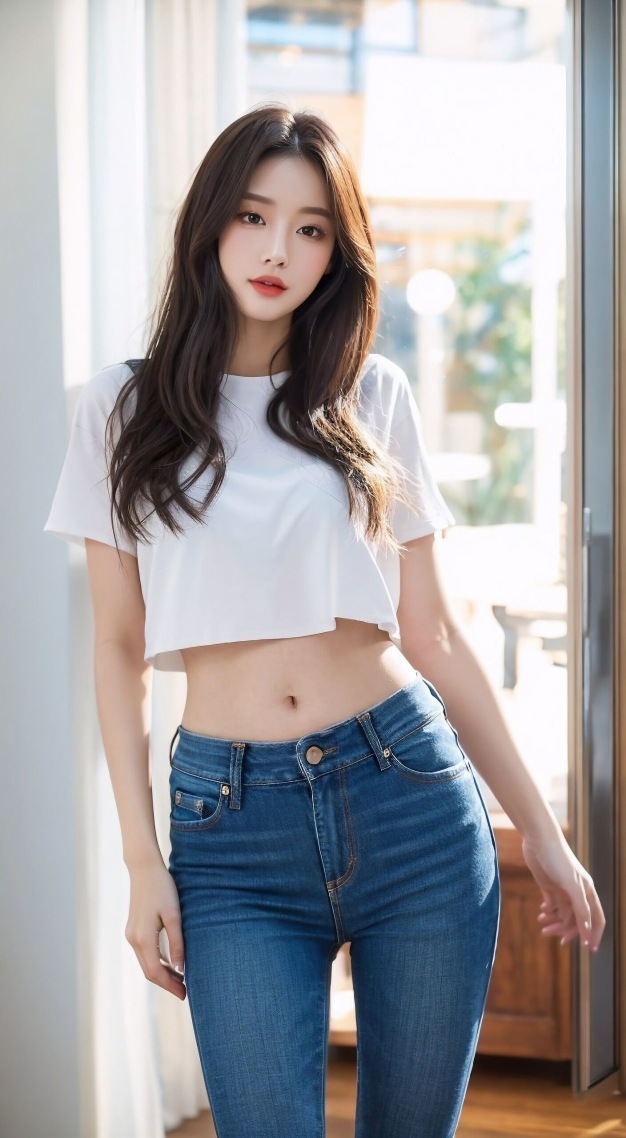 牛仔裤美少女
