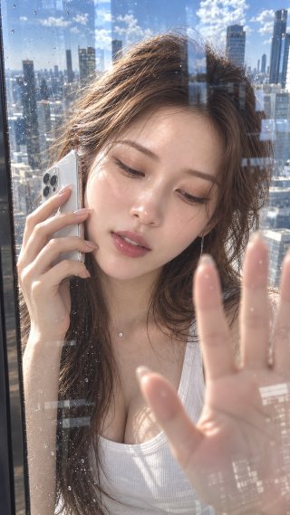 美女-打电话 4k