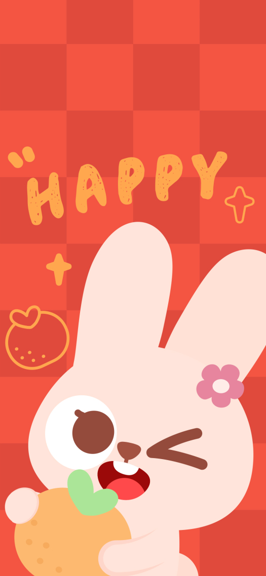 新年快乐红色锁屏