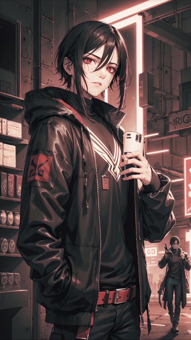 赛博朋克红发男孩