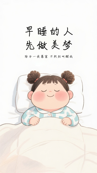早睡的人先做美梦