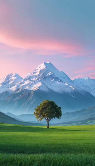冰山草原风景