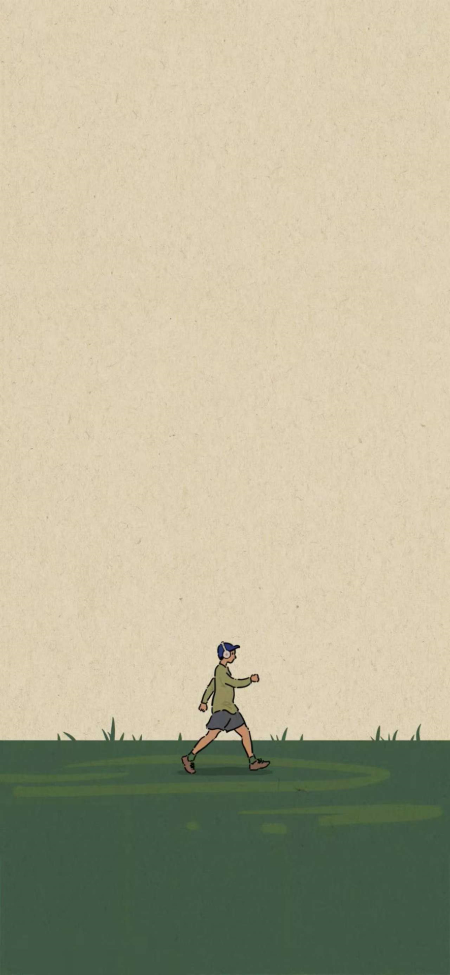 散步插畫風格
