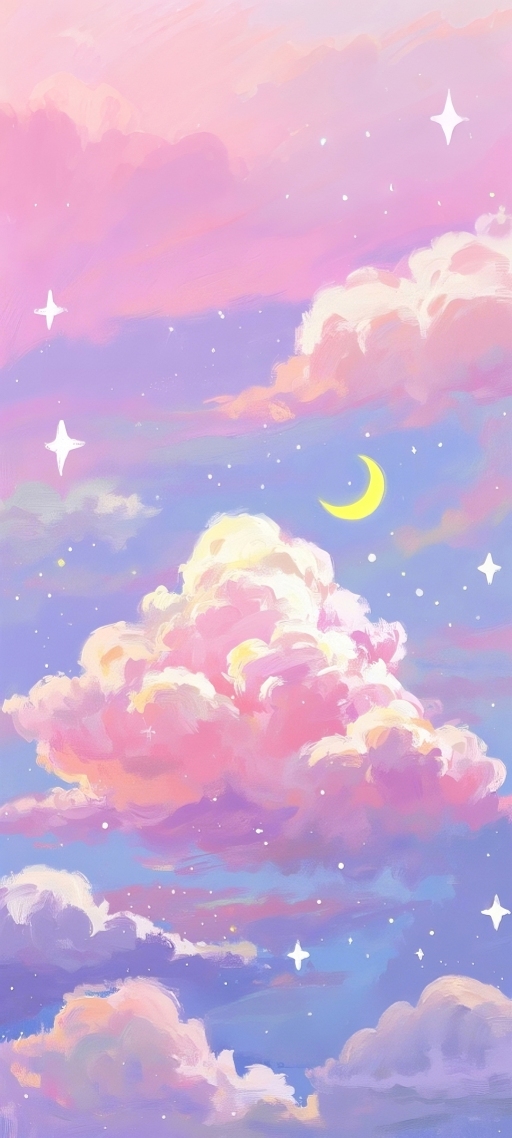 幻彩夜空中的星芒雲影