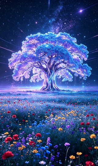 星河入梦：发光的许愿树