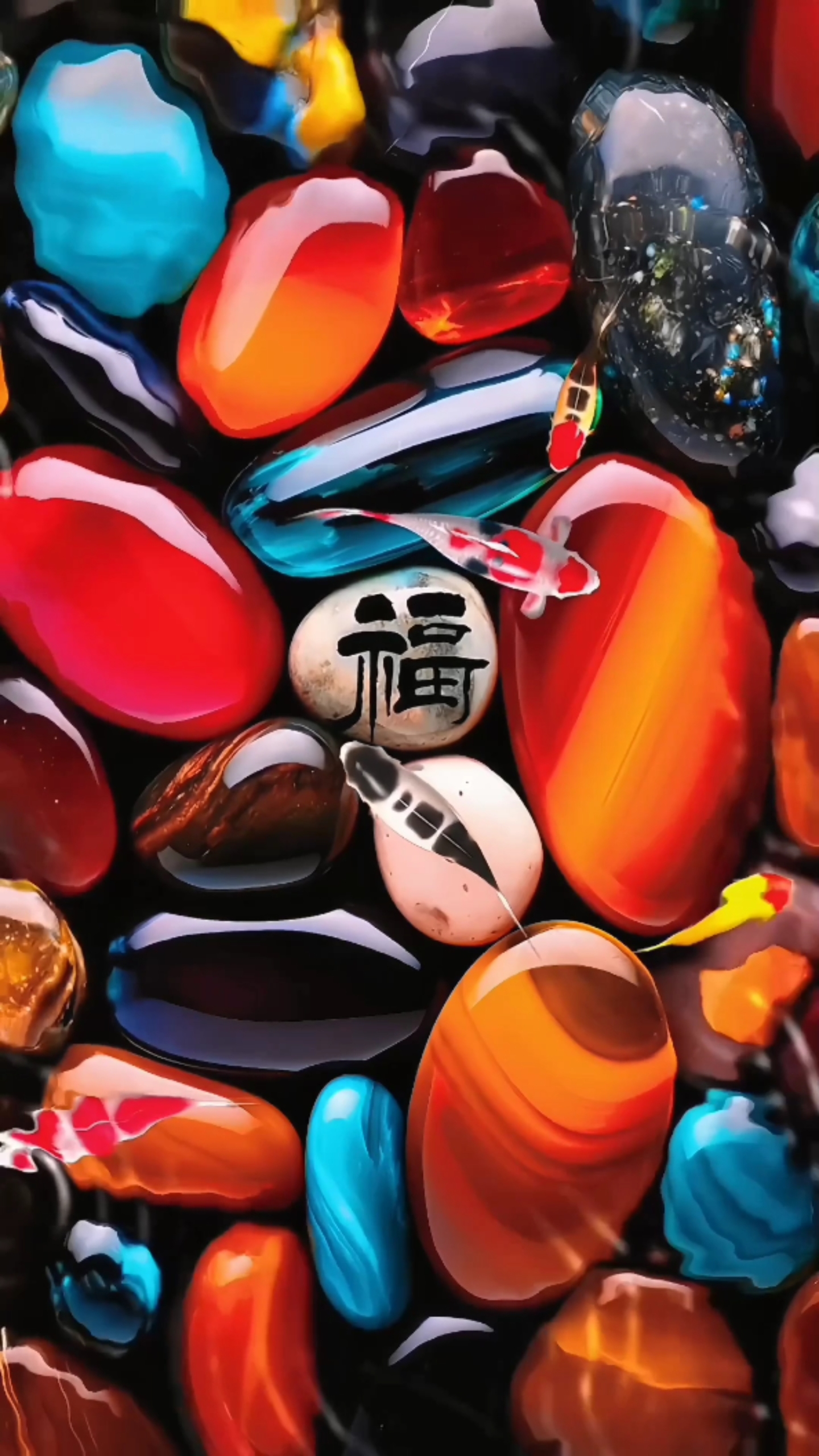 錦鯉4k祝福壁紙