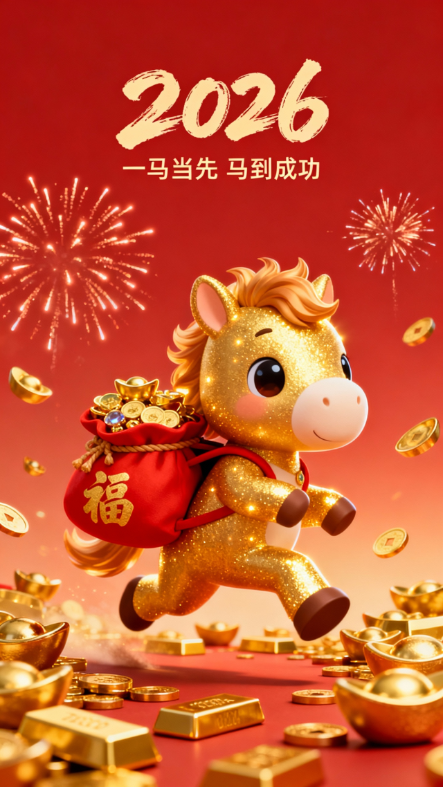 一马当先，马到成功