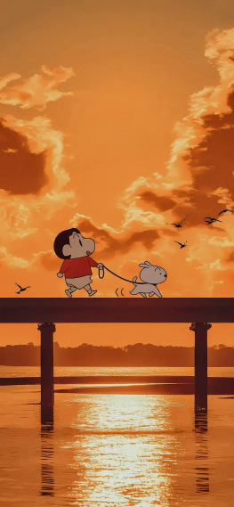 我和夕阳和狗