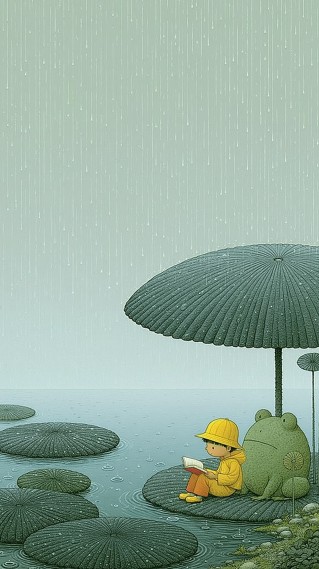 4k治愈雨中阅读