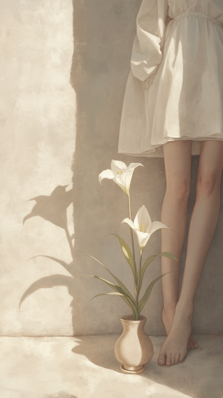 阳光鲜花美女