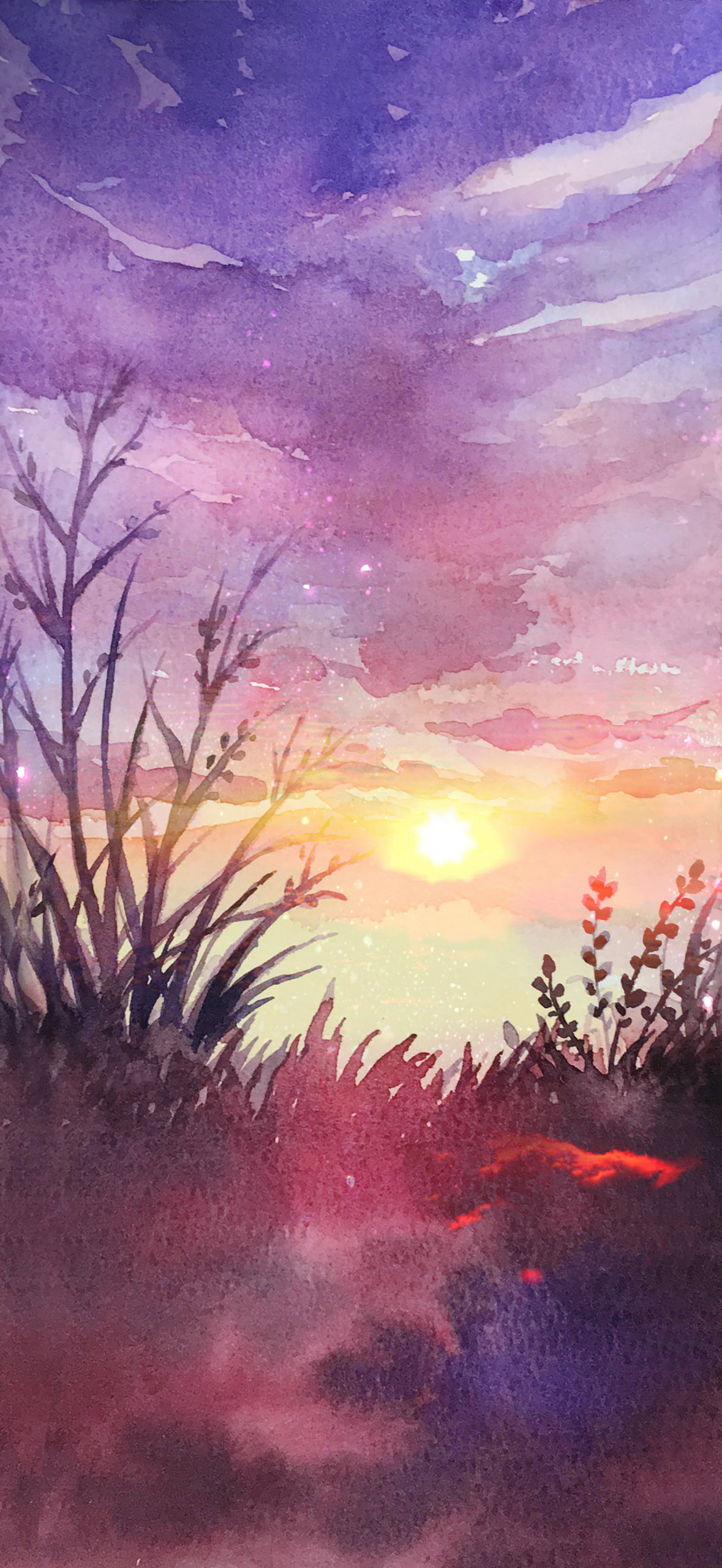 微信壁紙落日夕陽