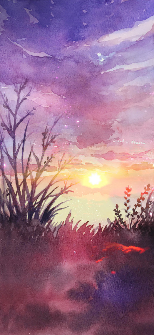 微信壁紙落日夕陽
