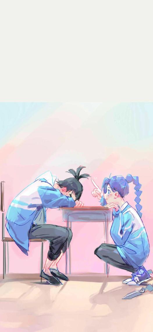 二次元微信背景圖可愛的六七