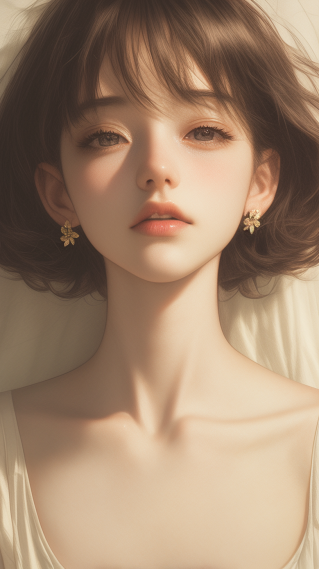 阳光甜美短发女孩
