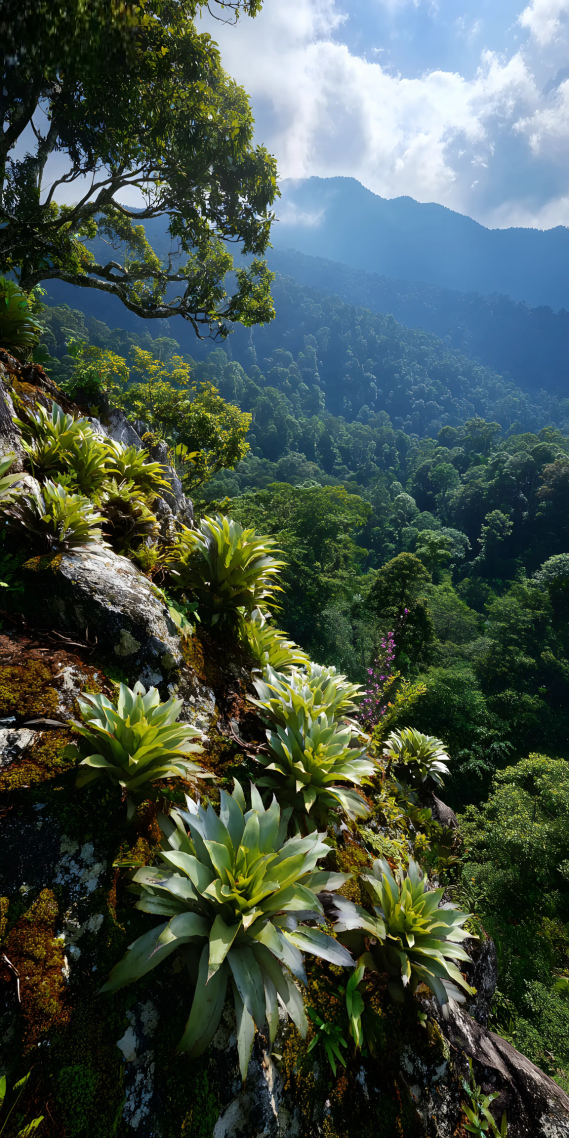 青山叠翠，石上生花