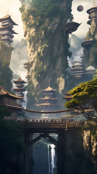 科技古风建筑