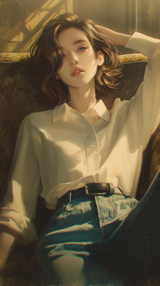 中性短发美女