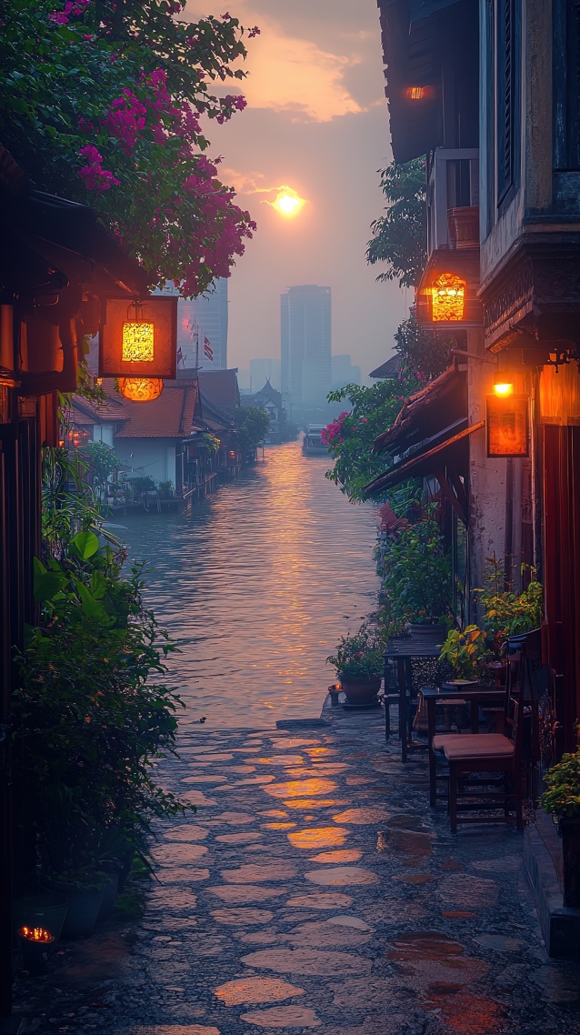 梦幻晚霞河畔商铺