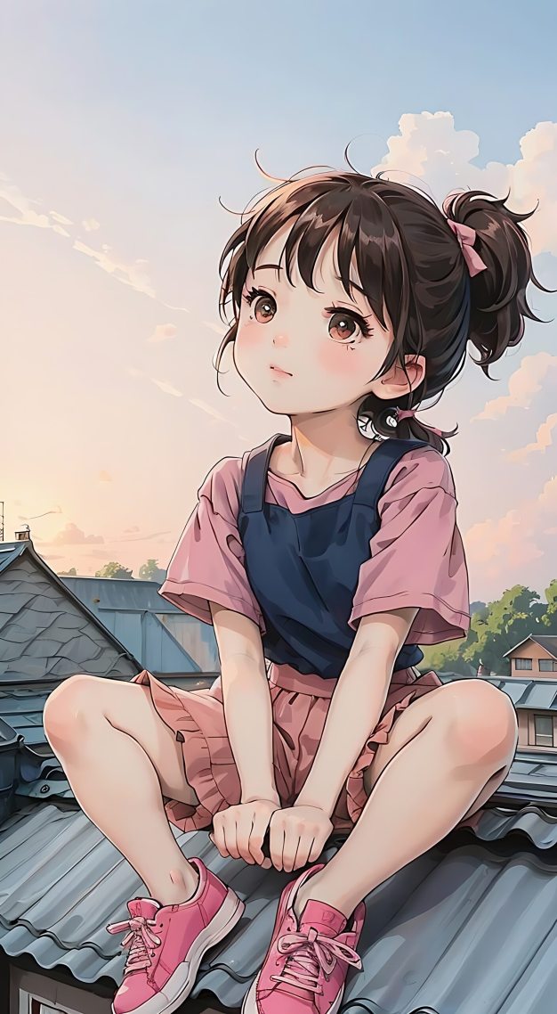 可爱小女孩(动漫手机静态壁纸) - 动漫手机壁纸下载 - 元气壁纸