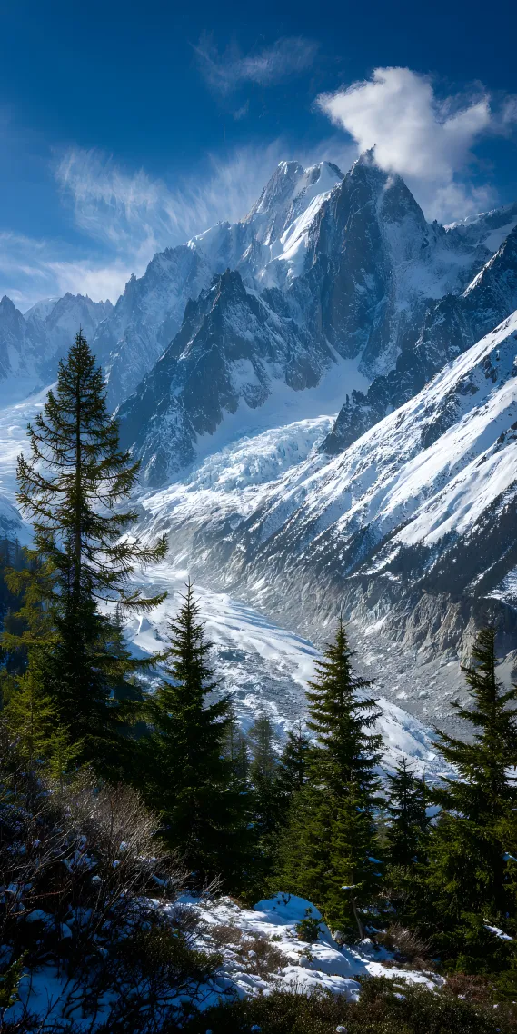 雪山之巅的静谧