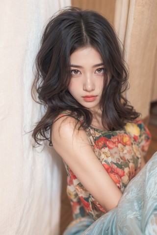 WUMUMU-蓬松发型的美女