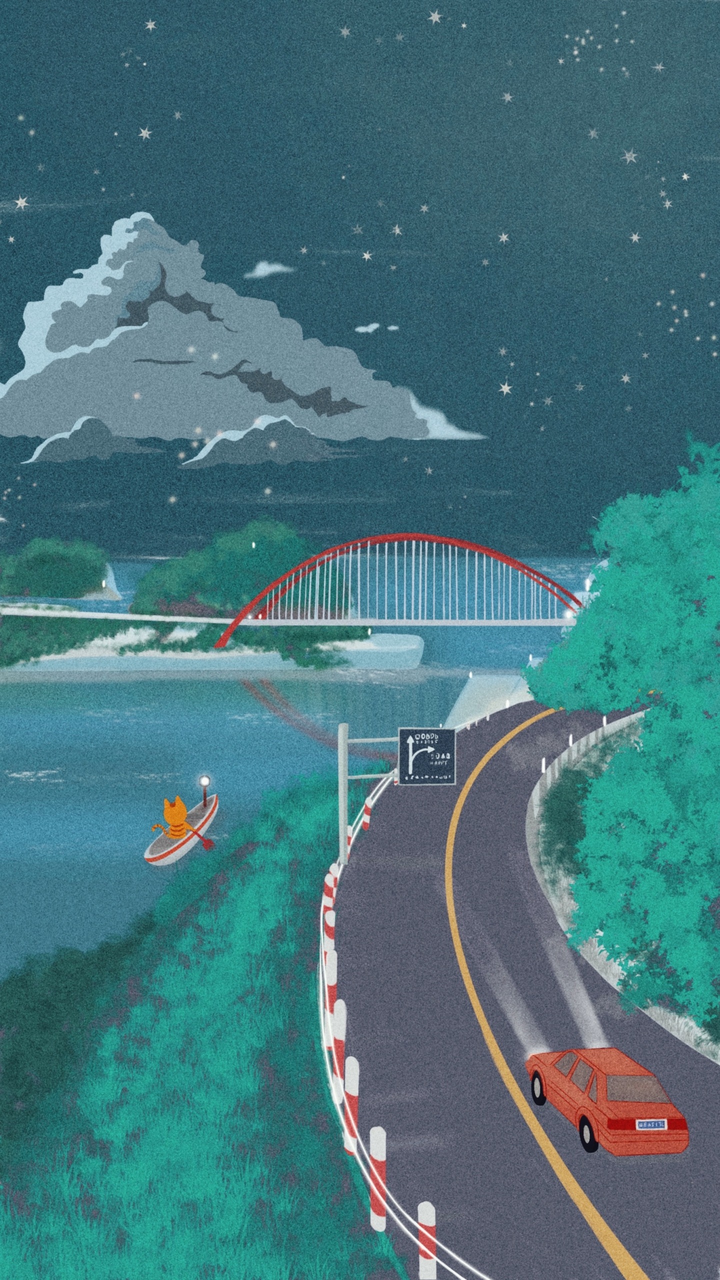 微信背景壁紙海島的夜