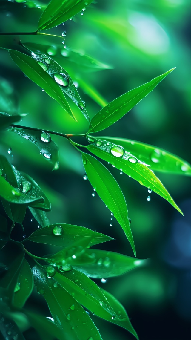 雨中竹