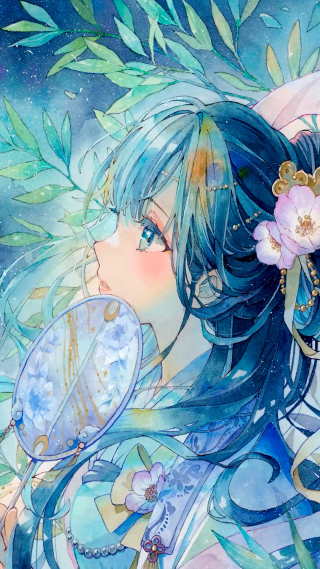 古装女孩(动漫手机静态壁纸) - 动漫手机壁纸下载 - 元气壁纸