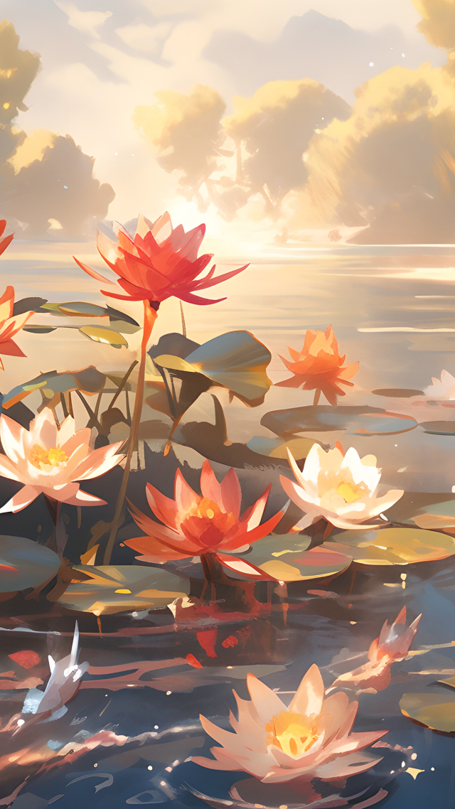 水中荷花