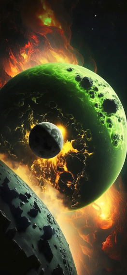 绝美宇宙绿色护眼科幻风景壁纸