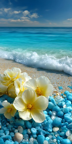 海韵花语，碧海蓝天的浪漫邂逅