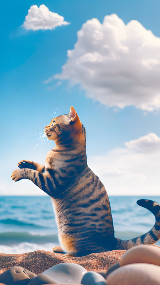 海边的猫猫