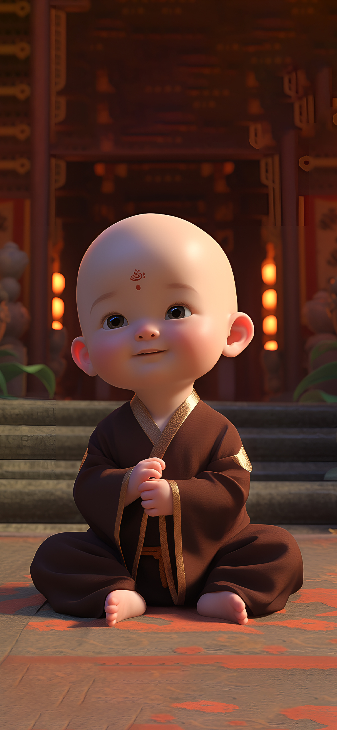 可愛小和尚