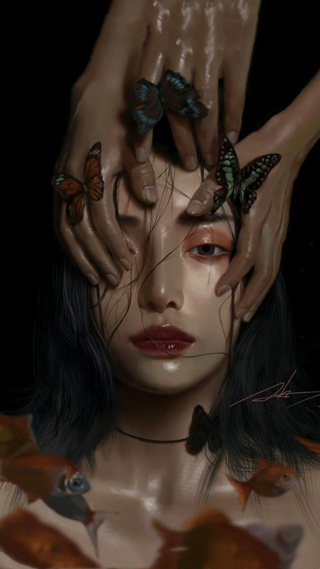 艺术感超强的美女