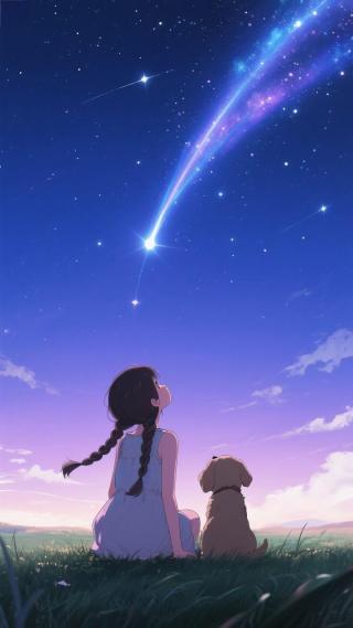 仰望夜空