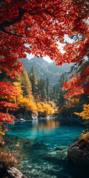 秋日湖畔