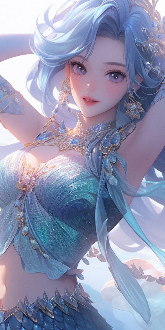 鲛人(原画)(动漫手机静态壁纸) - 动漫手机壁纸下载 - 元气壁纸