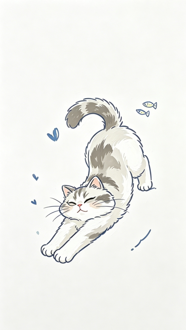 伸懒腰的猫咪