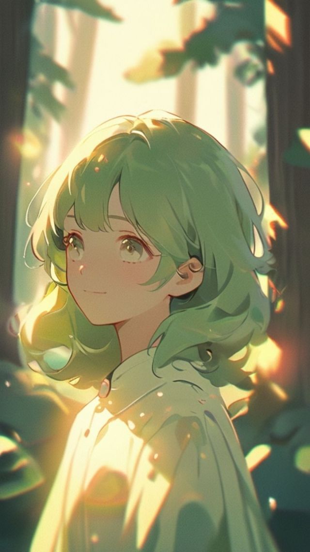 绿色系女孩