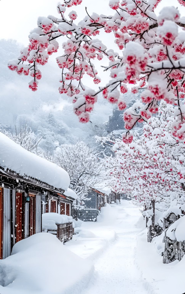 雪景梅花